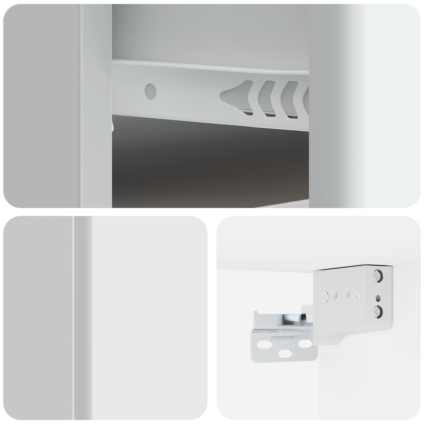 vidaXL Τοίχου Κρεμαστό Κομοδίνο 2 τμχ. Λευκό 34,5 x 33 x 20 εκ.