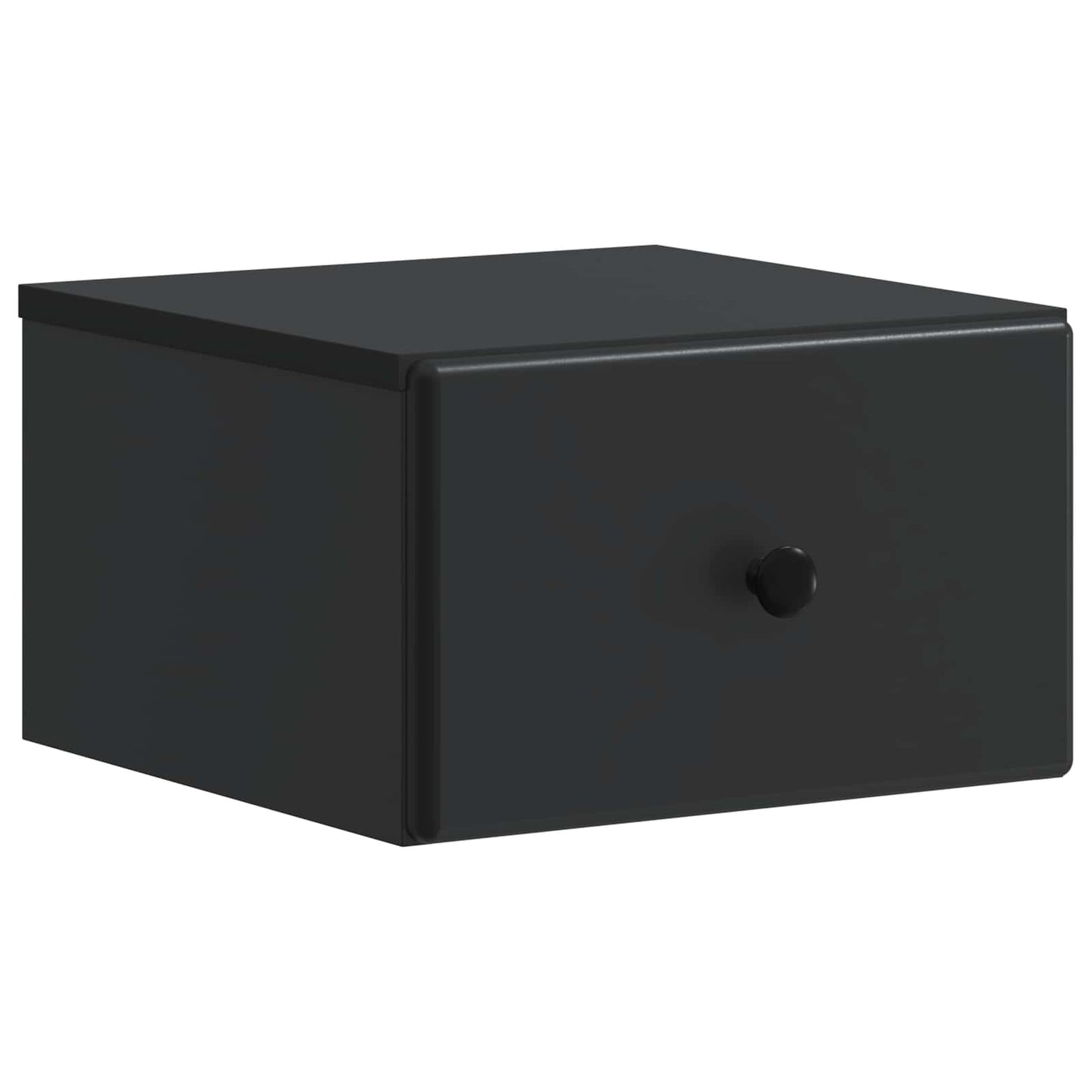 vidaXL Τοίχου Κρεμαστό Κομοδίνο 2 τμχ. Μαύρο 34,5 x 33 x 20 εκ.