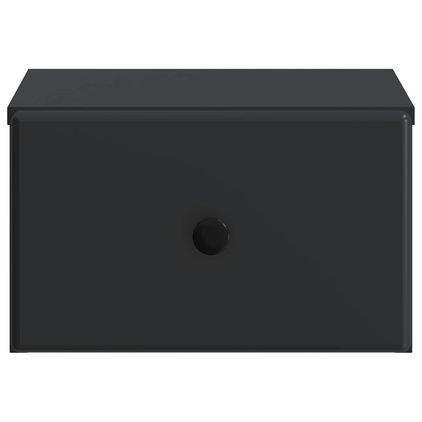 vidaXL Τοίχου Κρεμαστό Κομοδίνο 2 τμχ. Μαύρο 34,5 x 33 x 20 εκ.
