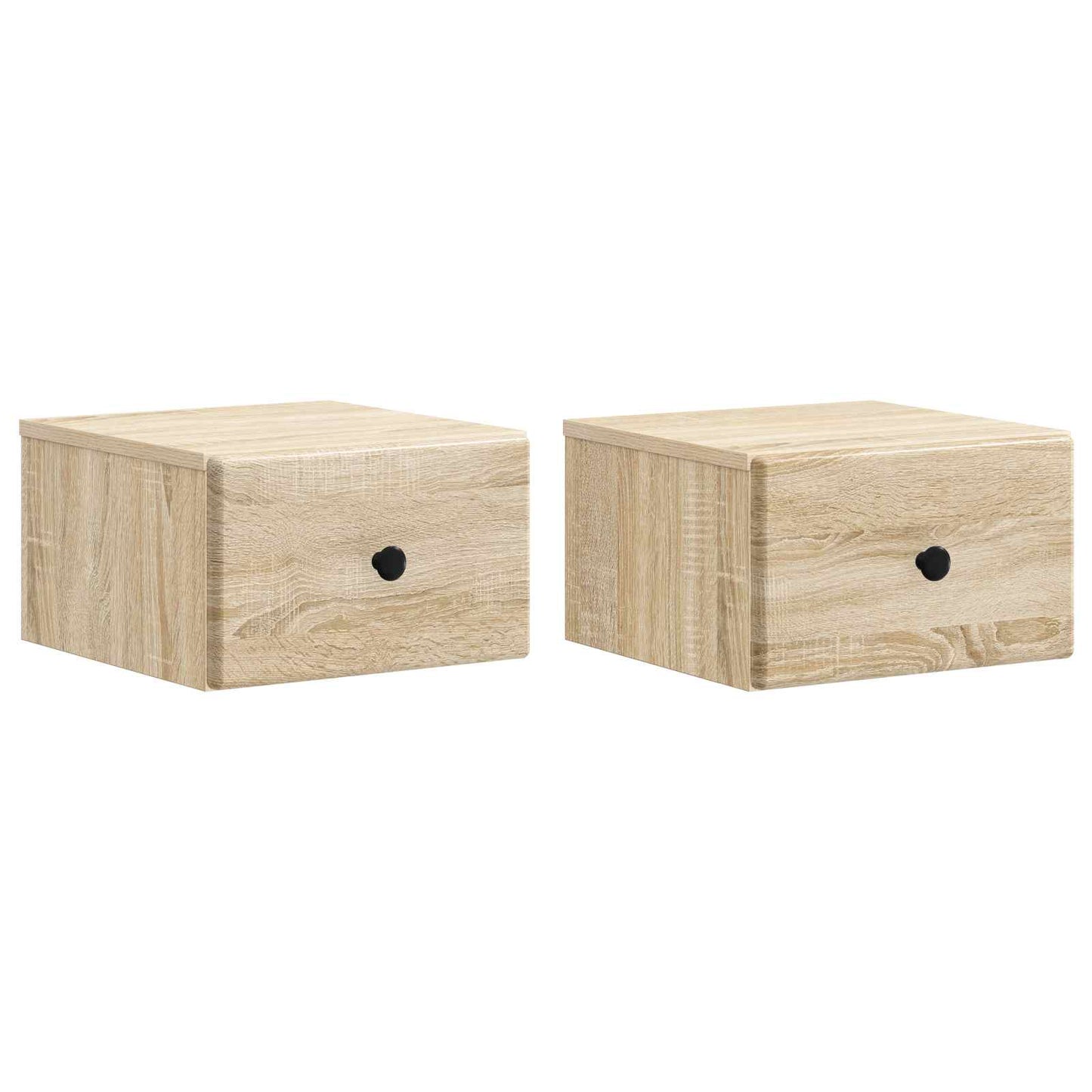 vidaXL Τοίχου Κρεμαστό Κομοδίνο 2 τμχ. Sonoma Δρυς 34,5 x 33 x 20 εκ.