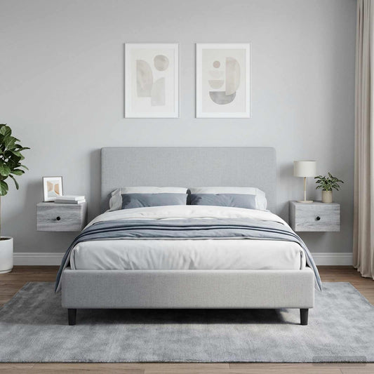 vidaXL Τοίχου Κρεμαστό Κομοδίνο 2 τμχ. Γκρι Sonoma 34,5 x 33 x 20 εκ.