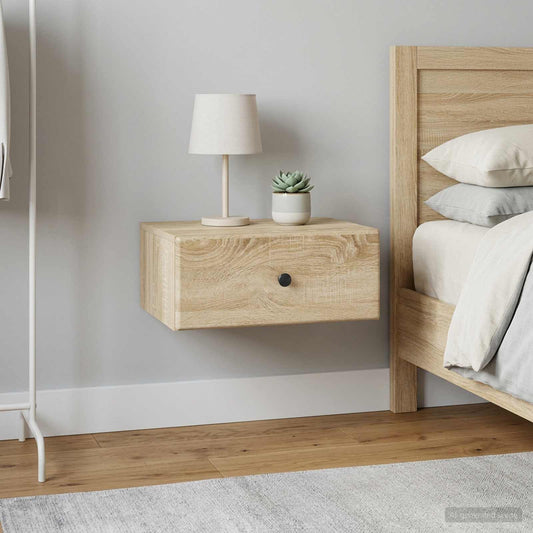vidaXL Τοίχου Κρεμαστό Κομοδίνο 2 τμχ. Sonoma Δρυς 49 x 34,5 x 20 εκ.