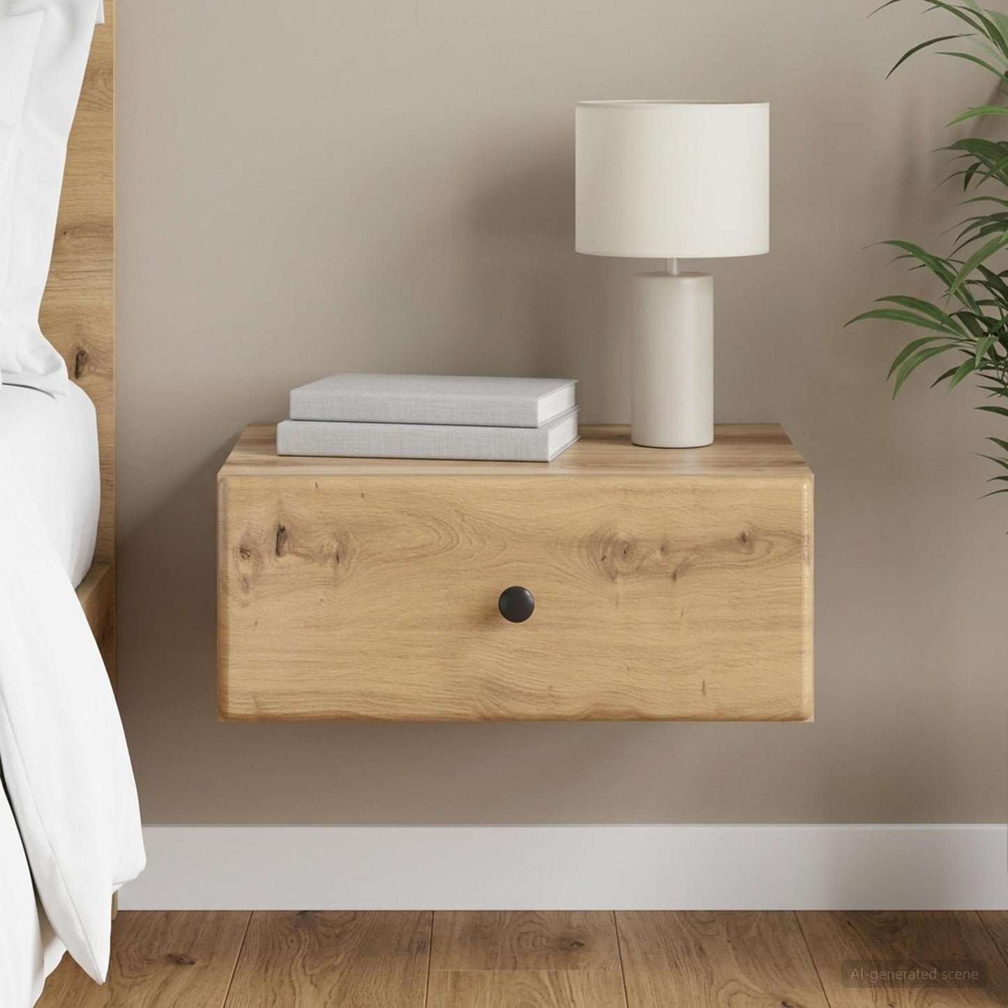 vidaXL Τοίχου Κρεμαστό Κομοδίνο Artisan Δρυς 49 x 34,5 x 20 εκ.
