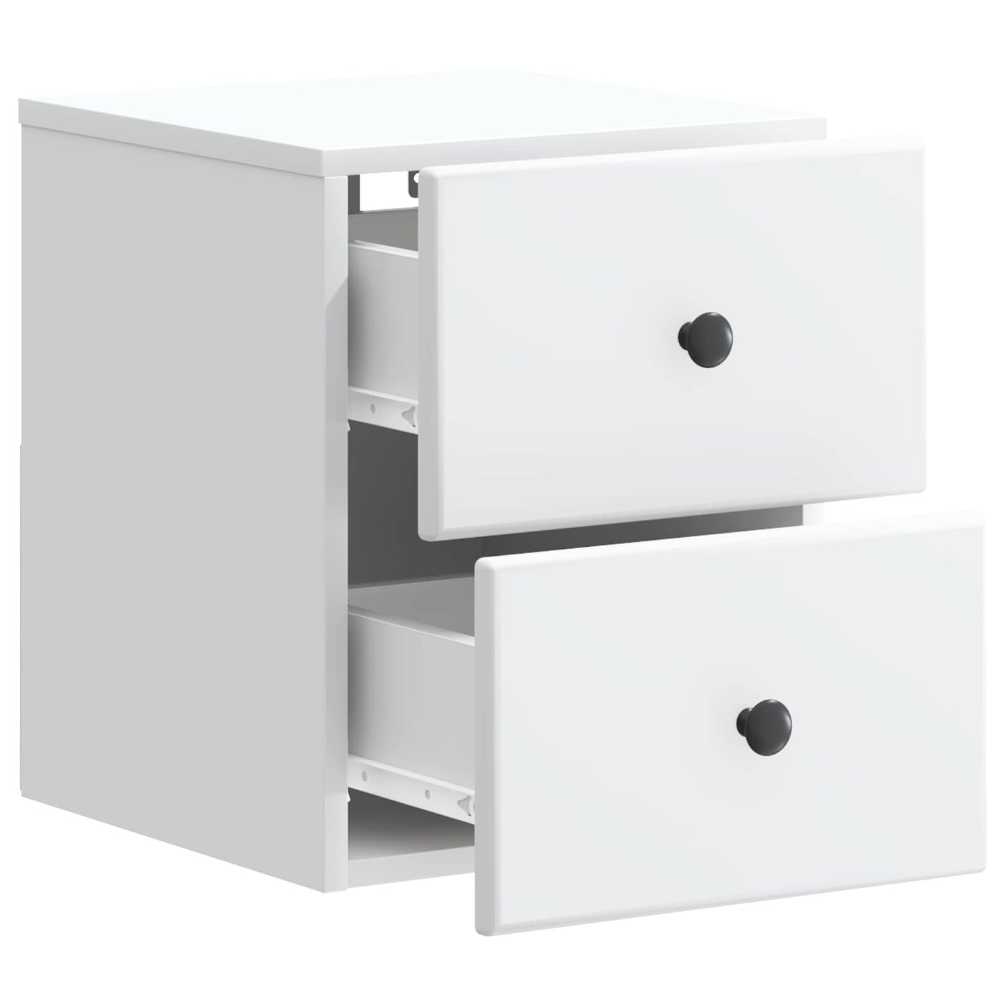 vidaXL Τοίχου Κρεμαστό Κομοδίνο 2 τμχ. Λευκό 34,5 x 33 x 40 εκ