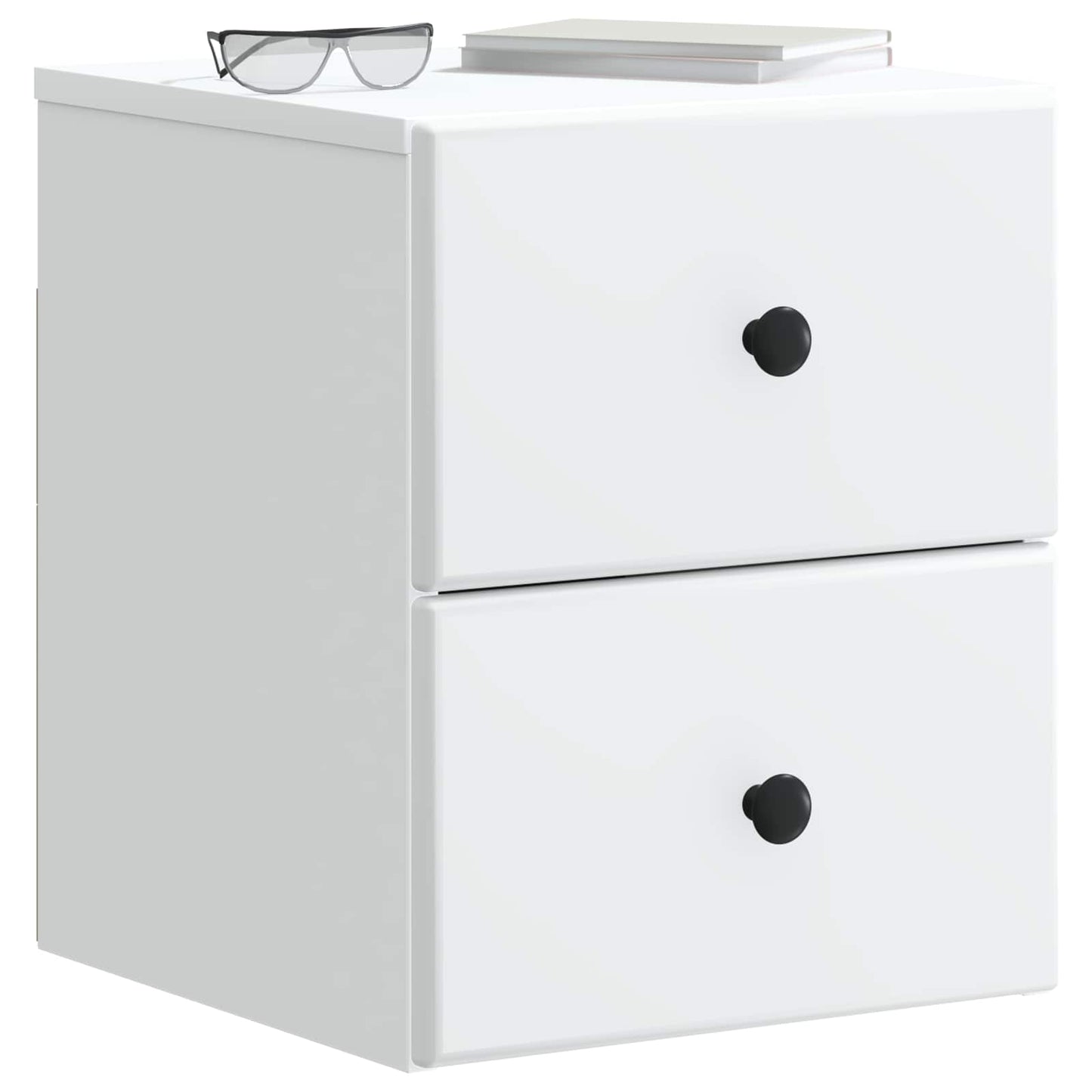 vidaXL Τοίχου Κρεμαστό Κομοδίνο 2 τμχ. Λευκό 34,5 x 33 x 40 εκ