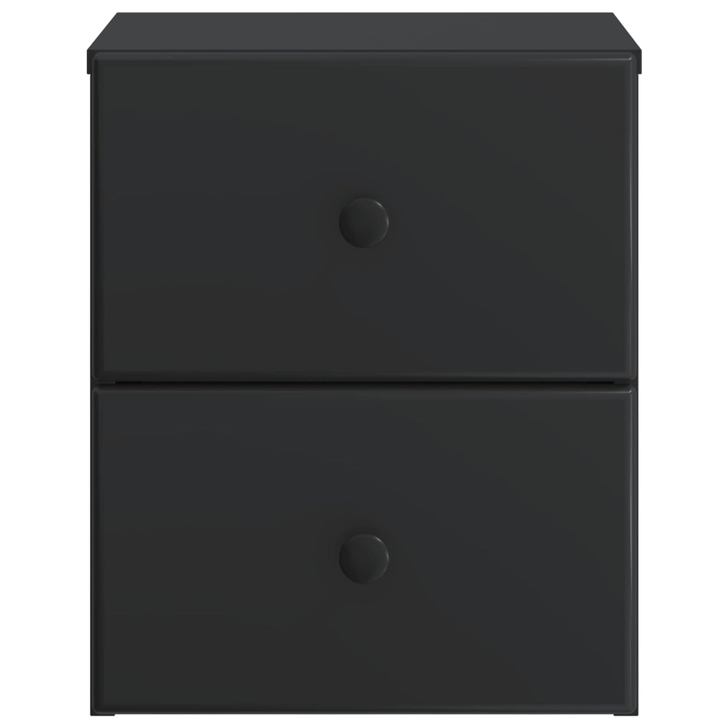 vidaXL Τοίχου Κρεμαστό Κομοδίνο 2 τμχ. Μαύρο 34,5 x 33 x 40 εκ