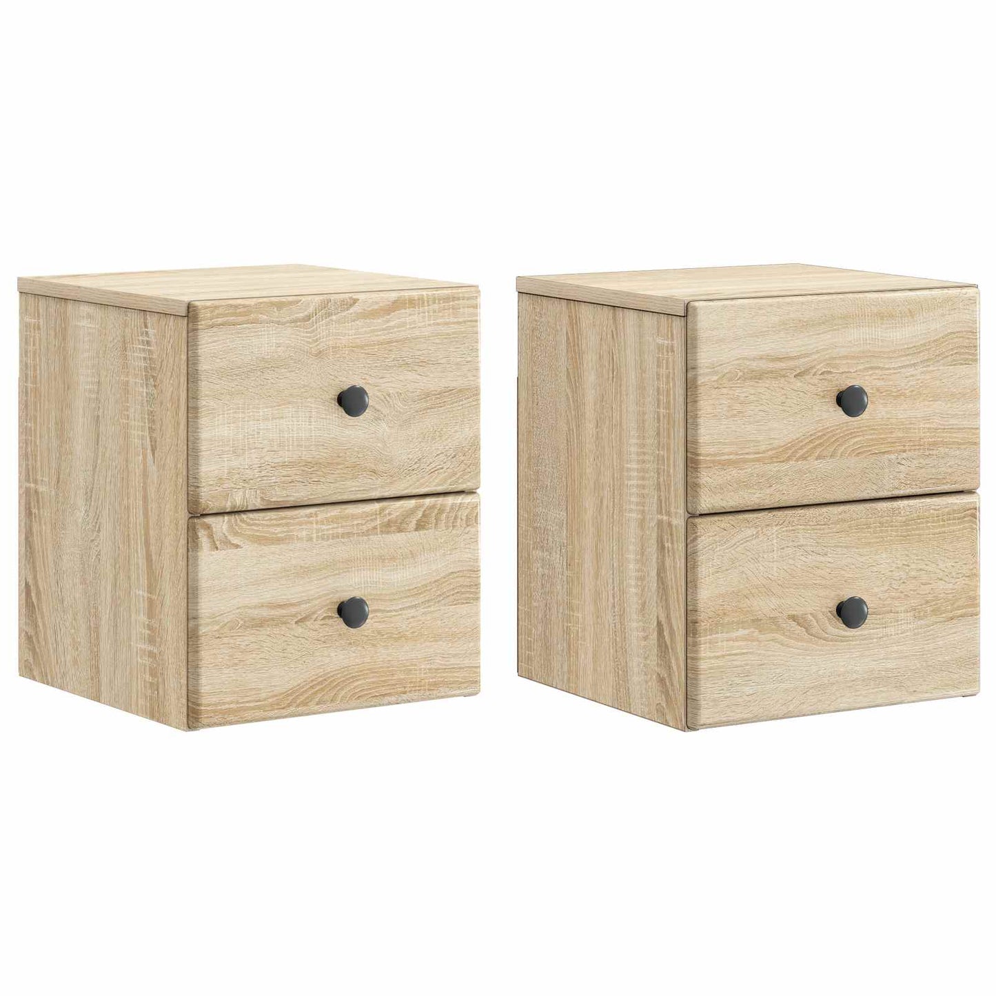 vidaXL Τοίχου Κρεμαστό Κομοδίνο 2 τμχ. Sonoma Δρυς 34,5 x 33 x 40 εκ