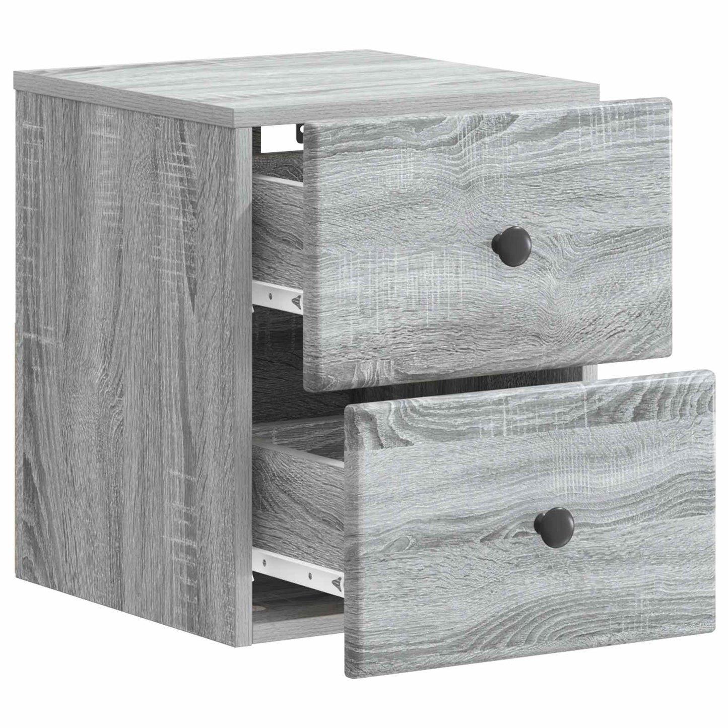 vidaXL Τοίχου Κρεμαστό Κομοδίνο 2 τμχ. Γκρι Sonoma 34,5 x 33 x 40 εκ