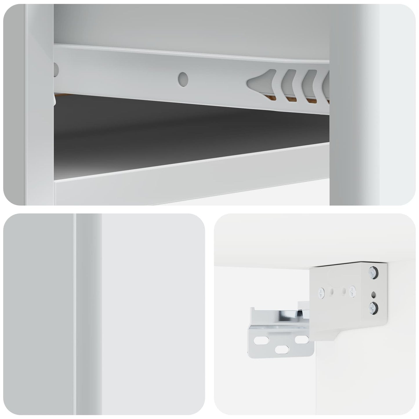 vidaXL Τραπεζάκι Τοίχου Λευκό 59 x 34,5 x 17 εκ. Επεξεργασμένο Ξύλο