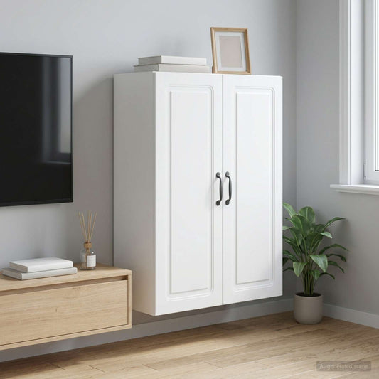 vidaXL Τοίχου Ντουλάπα 66 x 34,5 x 90 εκ Επεξεργασμένο Ξύλο Λευκό