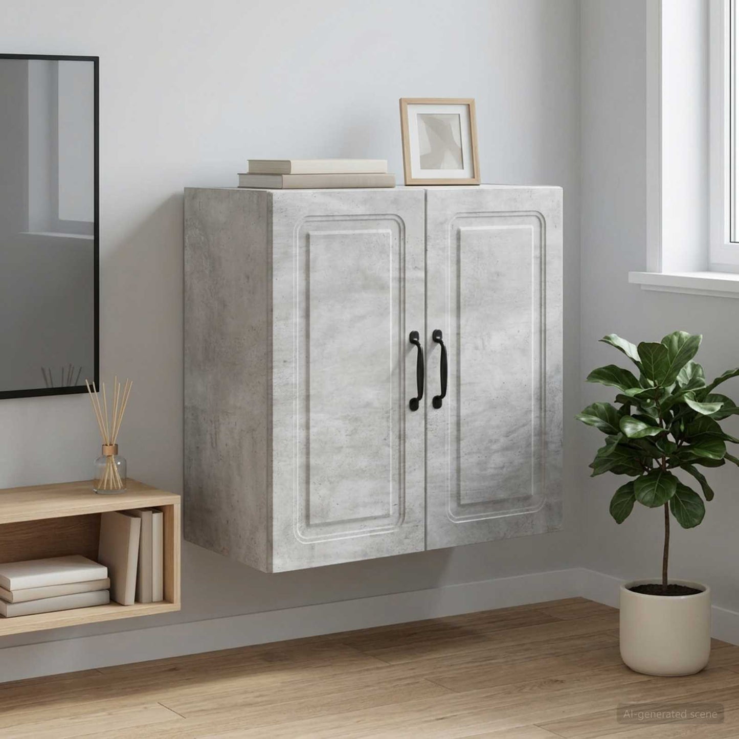 vidaXL Τοίχου Ντουλάπα 59 x 31 x 60 εκ Επεξεργασμένο Ξύλο