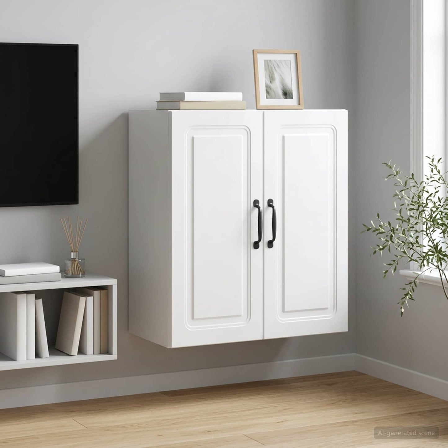 vidaXL Τοίχου Ντουλάπα 59 x 31 x 60 εκ Επεξεργασμένο Ξύλο