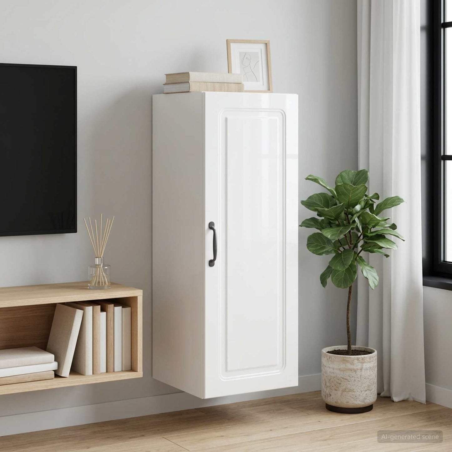 vidaXL Τοίχου Ντουλάπα 33 x 34,5 x 90 εκ Επεξεργασμένο Ξύλο
