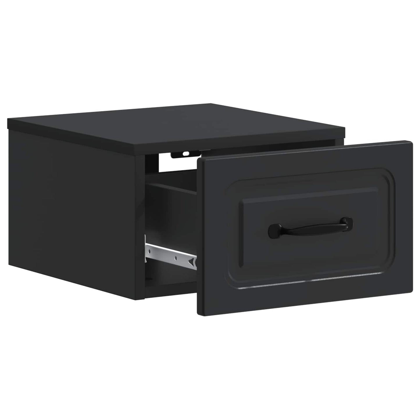 vidaXL Τοίχου Κρεμαστό Κομοδίνο 2 τμχ. Μαύρο 34,5 x 33 x 20 εκ.