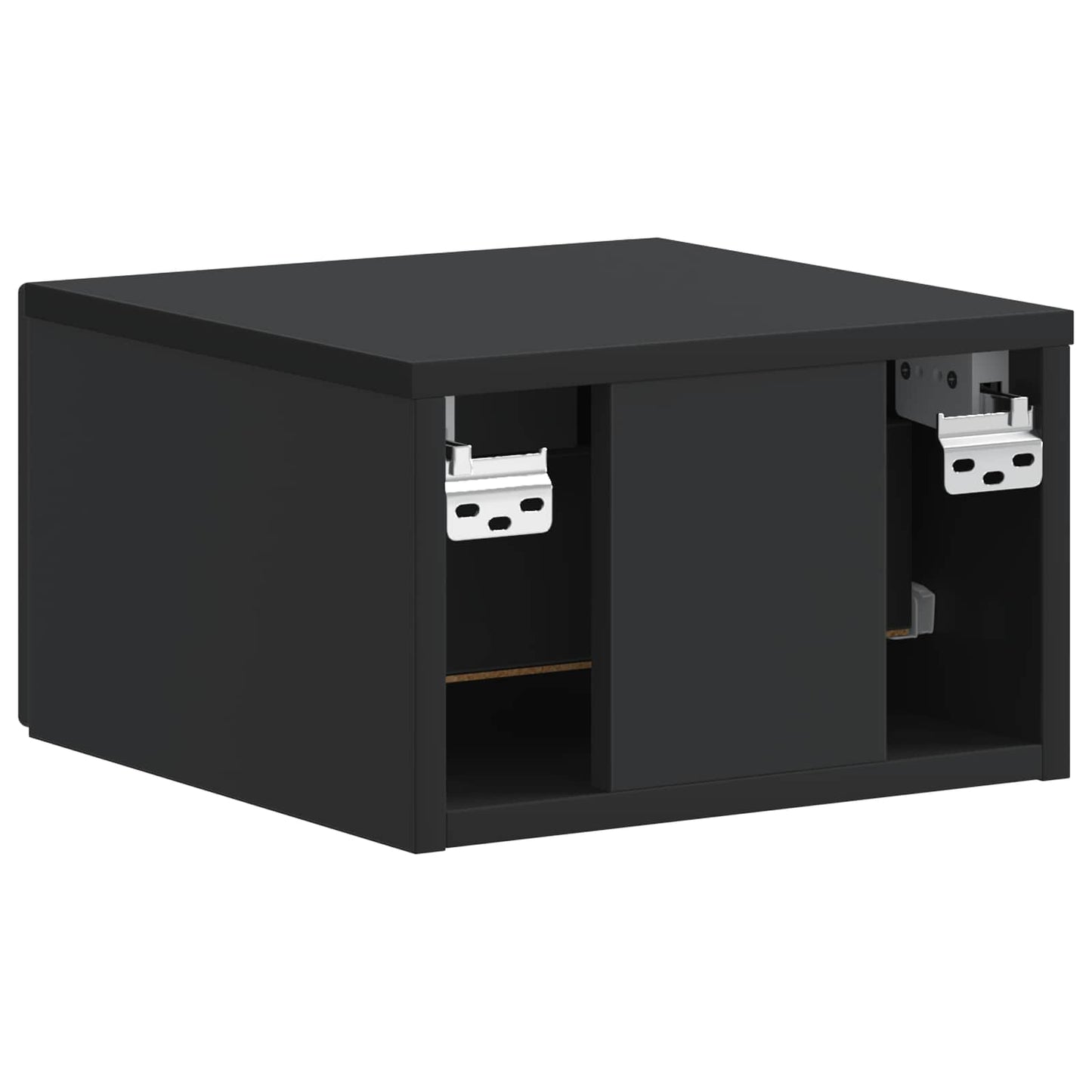 vidaXL Τοίχου Κρεμαστό Κομοδίνο 2 τμχ. Μαύρο 34,5 x 33 x 20 εκ.