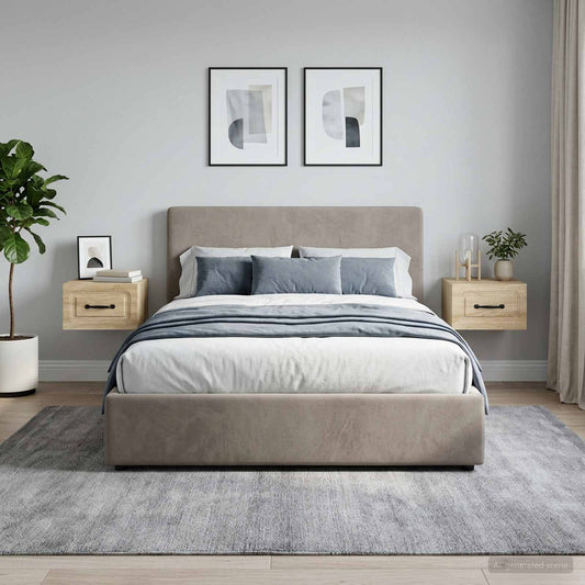 vidaXL Τοίχου Κρεμαστό Κομοδίνο 2 τμχ. Sonoma Δρυς 34,5 x 33 x 20 εκ.