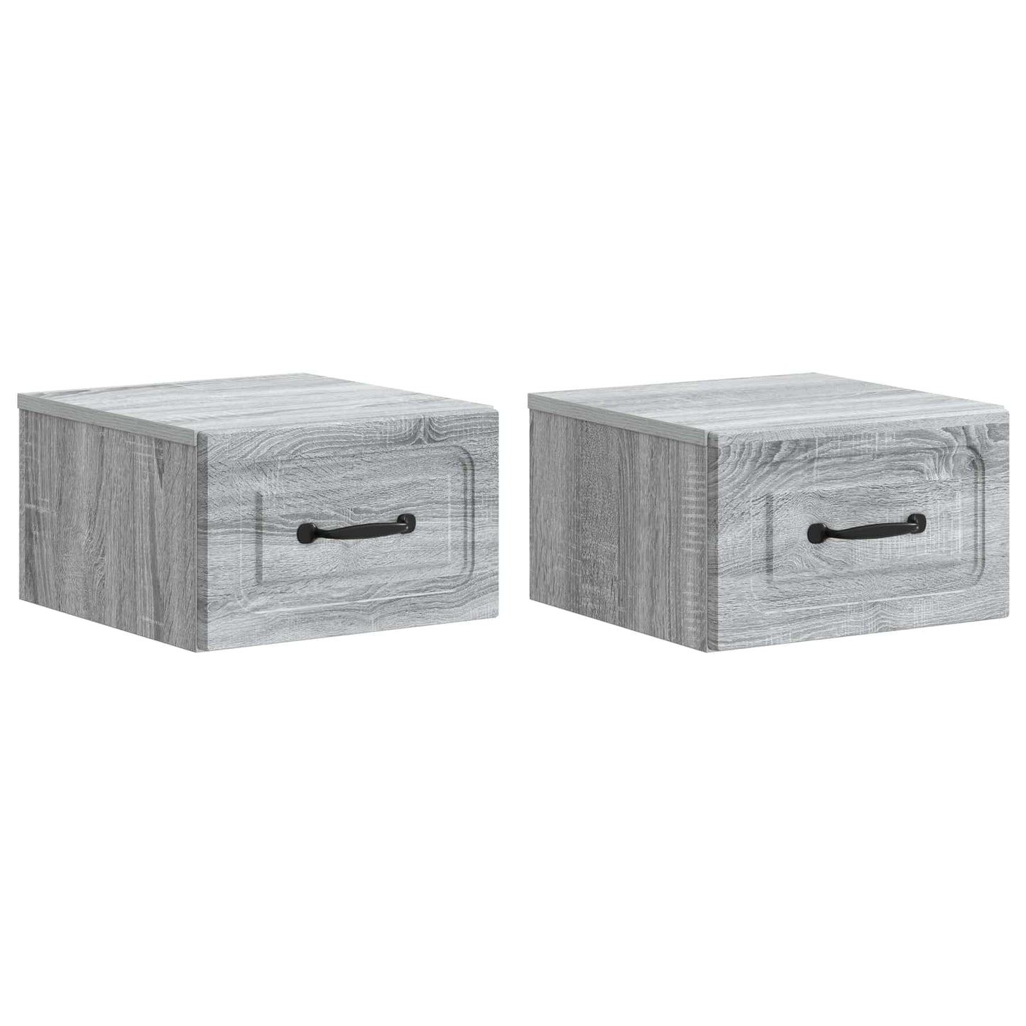 vidaXL Τοίχου Κρεμαστό Κομοδίνο 2 τμχ. Γκρι Sonoma 34,5 x 33 x 20 εκ.