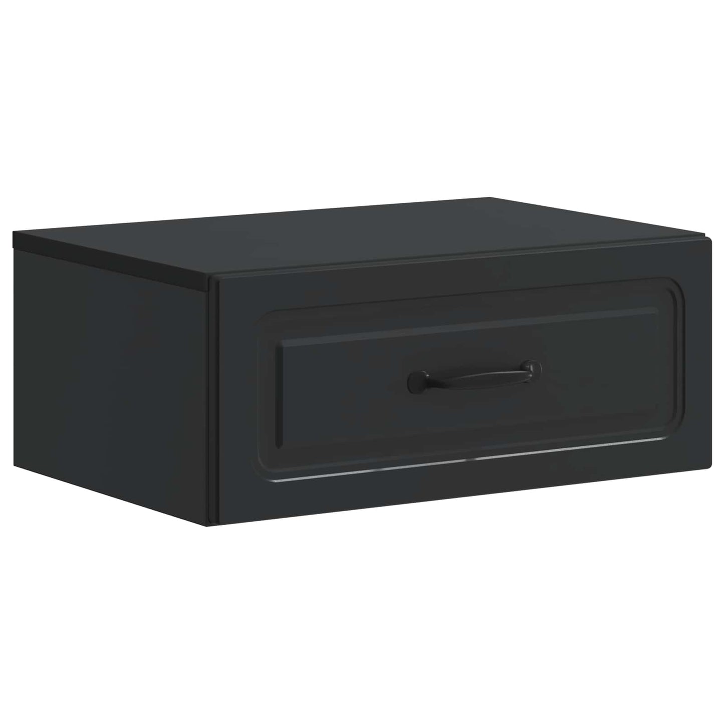 vidaXL Τοίχου Κρεμαστό Κομοδίνο 2 τμχ. Μαύρο 49 x 34,5 x 20 εκ.