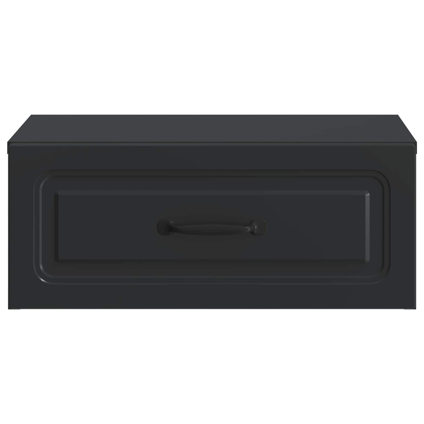 vidaXL Τοίχου Κρεμαστό Κομοδίνο 2 τμχ. Μαύρο 49 x 34,5 x 20 εκ.