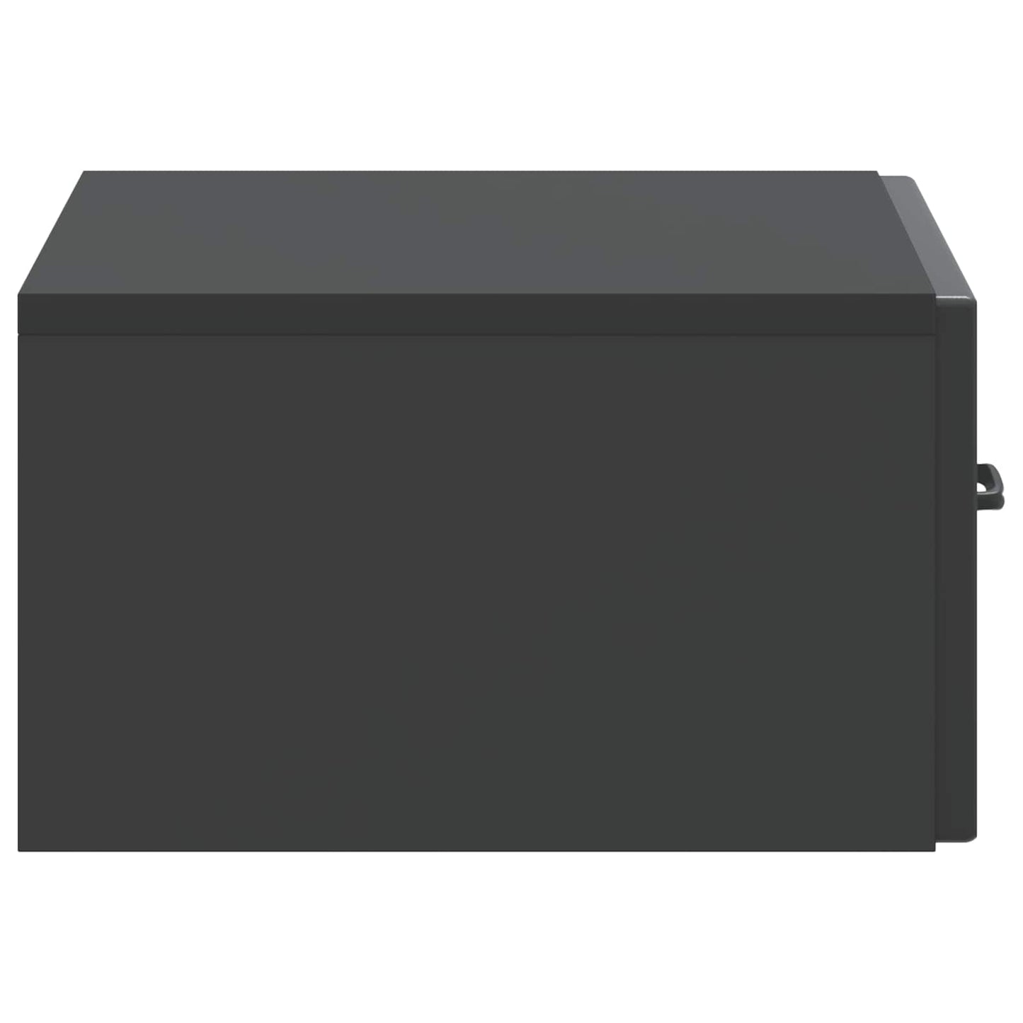 vidaXL Τοίχου Κρεμαστό Κομοδίνο 2 τμχ. Μαύρο 49 x 34,5 x 20 εκ.