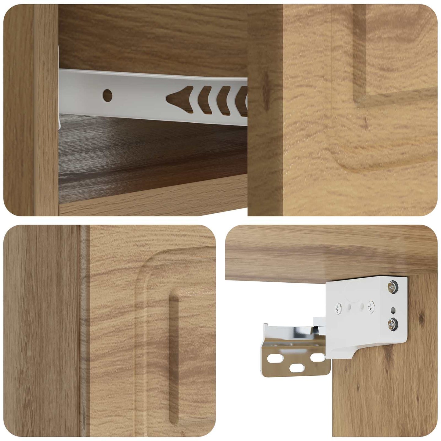 vidaXL Τοίχου Κρεμαστό Κομοδίνο 2 τμχ. Artisan Δρυς 49 x 34,5 x 20 εκ.