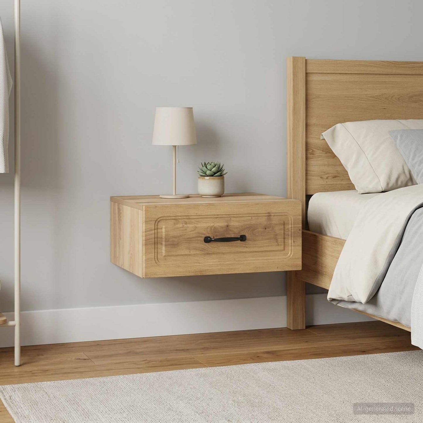 vidaXL Τοίχου Κρεμαστό Κομοδίνο 2 τμχ. Artisan Δρυς 49 x 34,5 x 20 εκ.