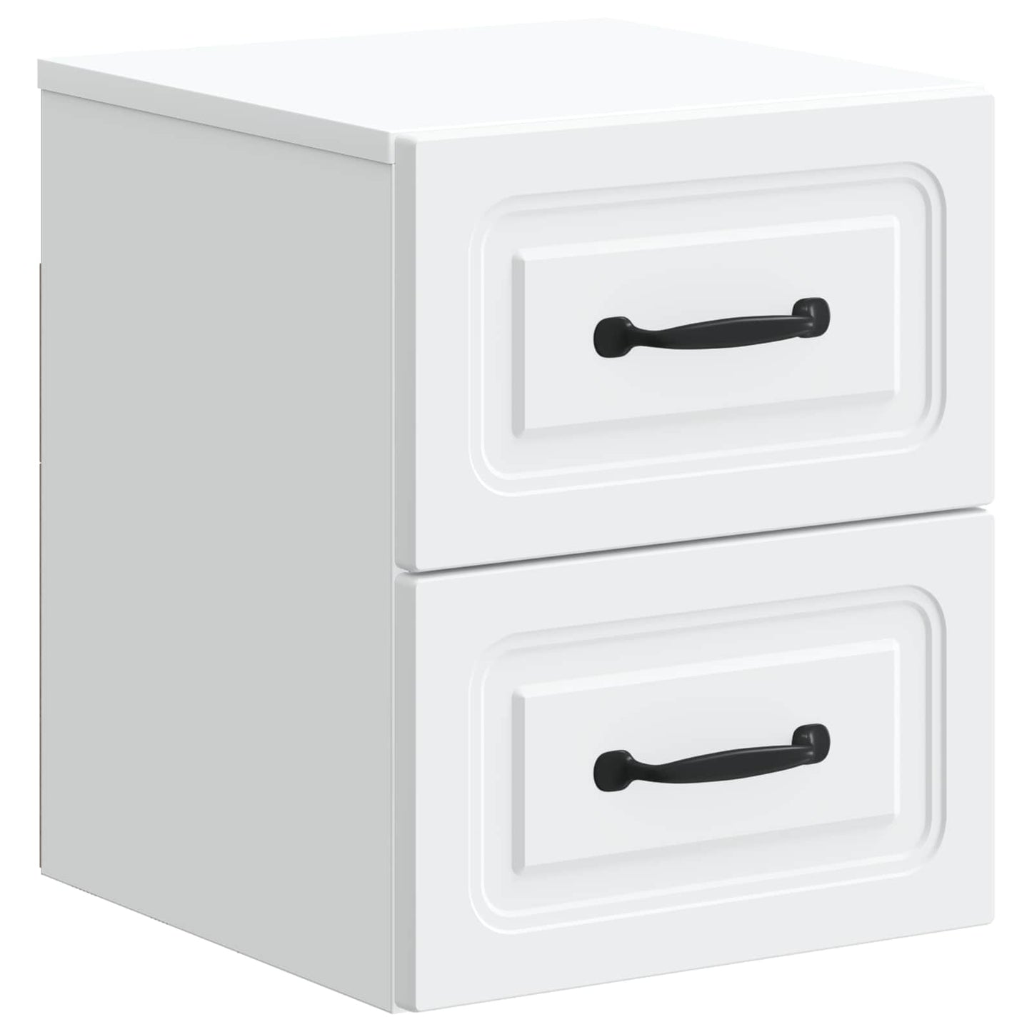 vidaXL Τοίχου Κρεμαστό Κομοδίνο 2 τμχ. Λευκό 34,5 x 33 x 40 εκ