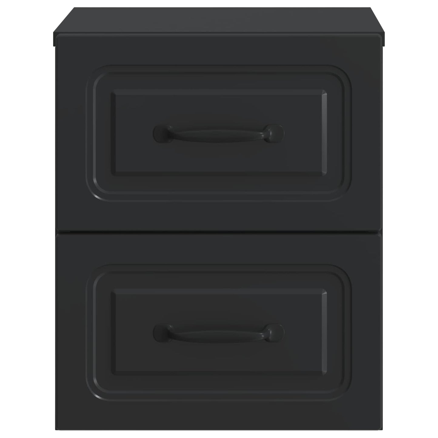 vidaXL Τοίχου Κρεμαστό Κομοδίνο 2 τμχ. Μαύρο 34,5 x 33 x 40 εκ