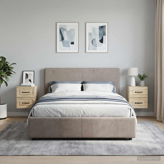 vidaXL Τοίχου Κρεμαστό Κομοδίνο 2 τμχ. Sonoma Δρυς 34,5 x 33 x 40 εκ