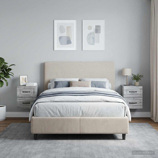 vidaXL Τοίχου Κρεμαστό Κομοδίνο 2 τμχ. Γκρι Sonoma 34,5 x 33 x 40 εκ