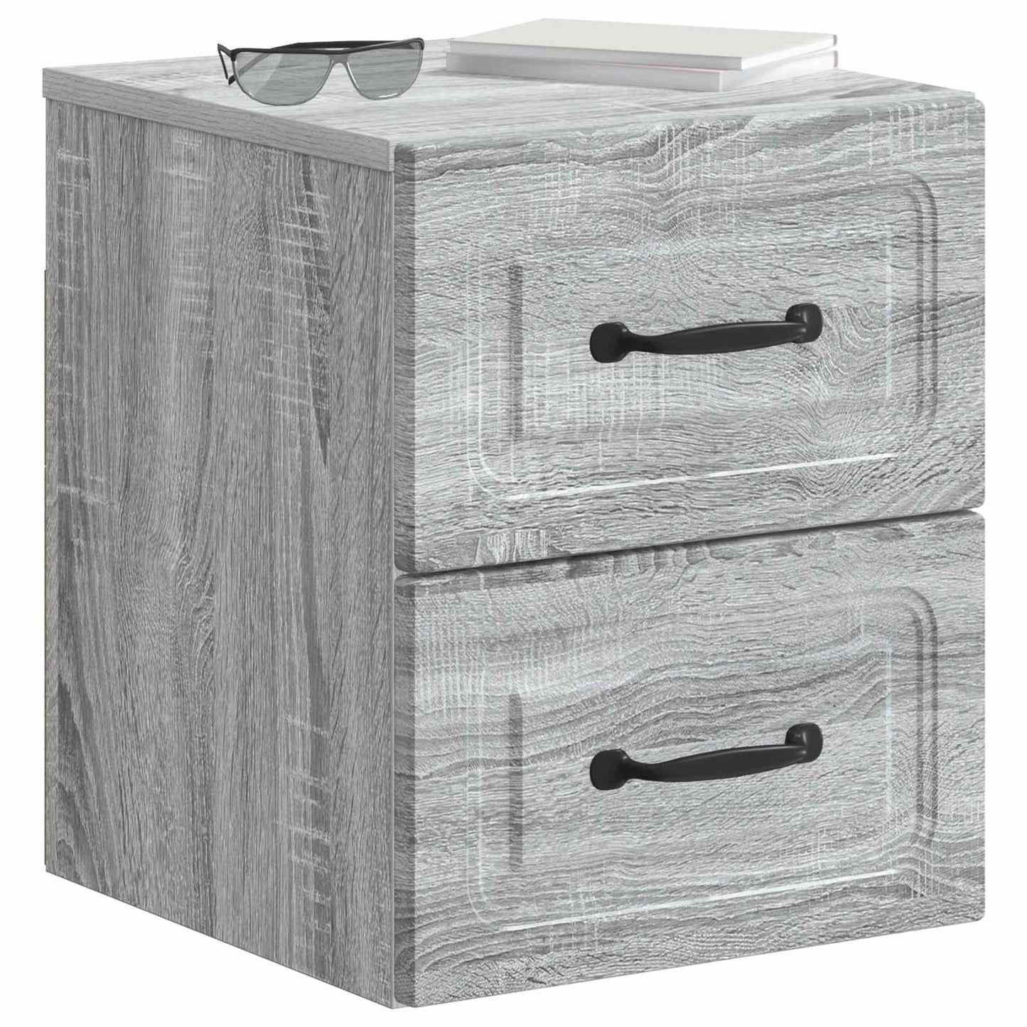 vidaXL Τοίχου Κρεμαστό Κομοδίνο 2 τμχ. Γκρι Sonoma 34,5 x 33 x 40 εκ