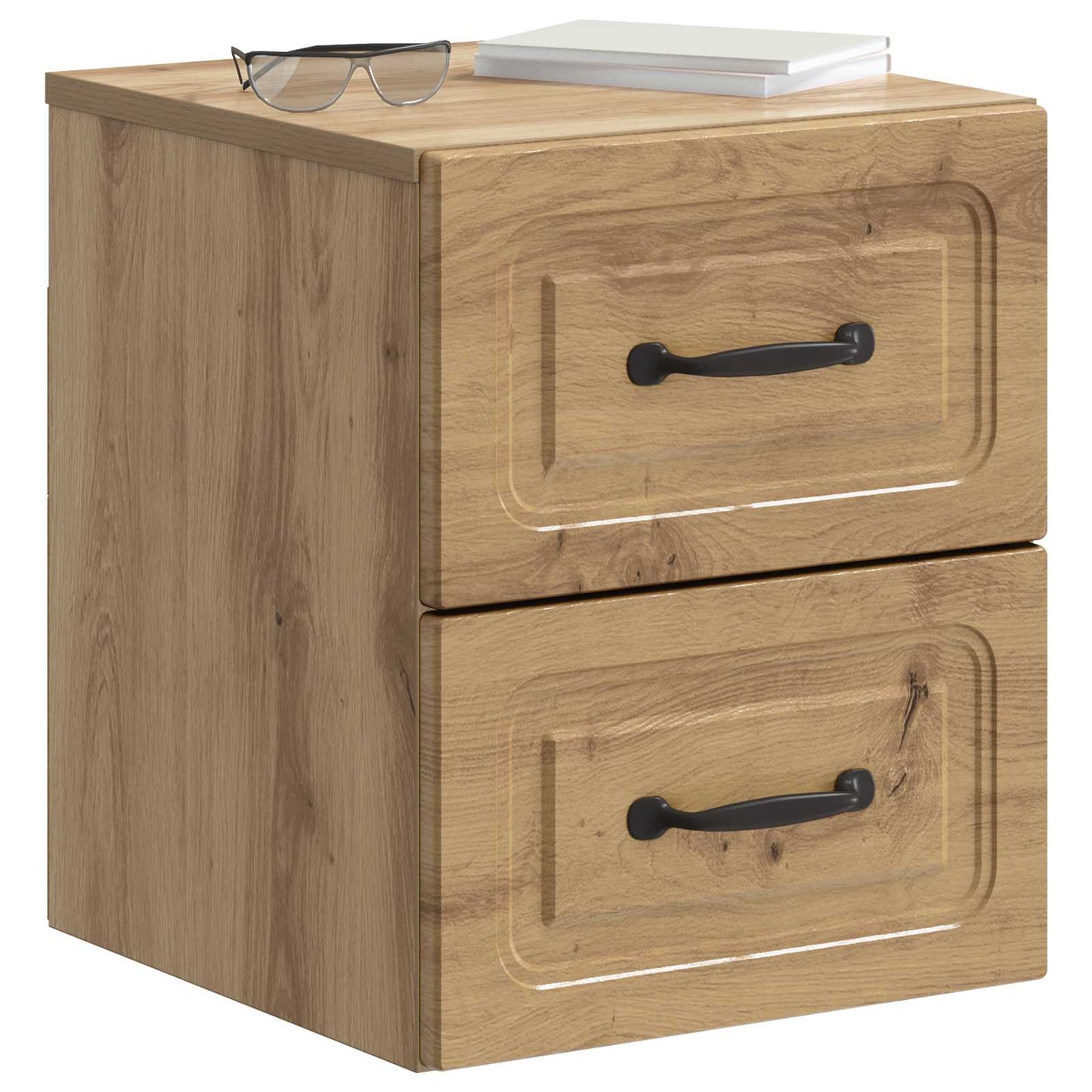 vidaXL Τοίχου Κρεμαστό Κομοδίνο 2 τμχ. Artisan Δρυς 34,5 x 33 x 40 εκ