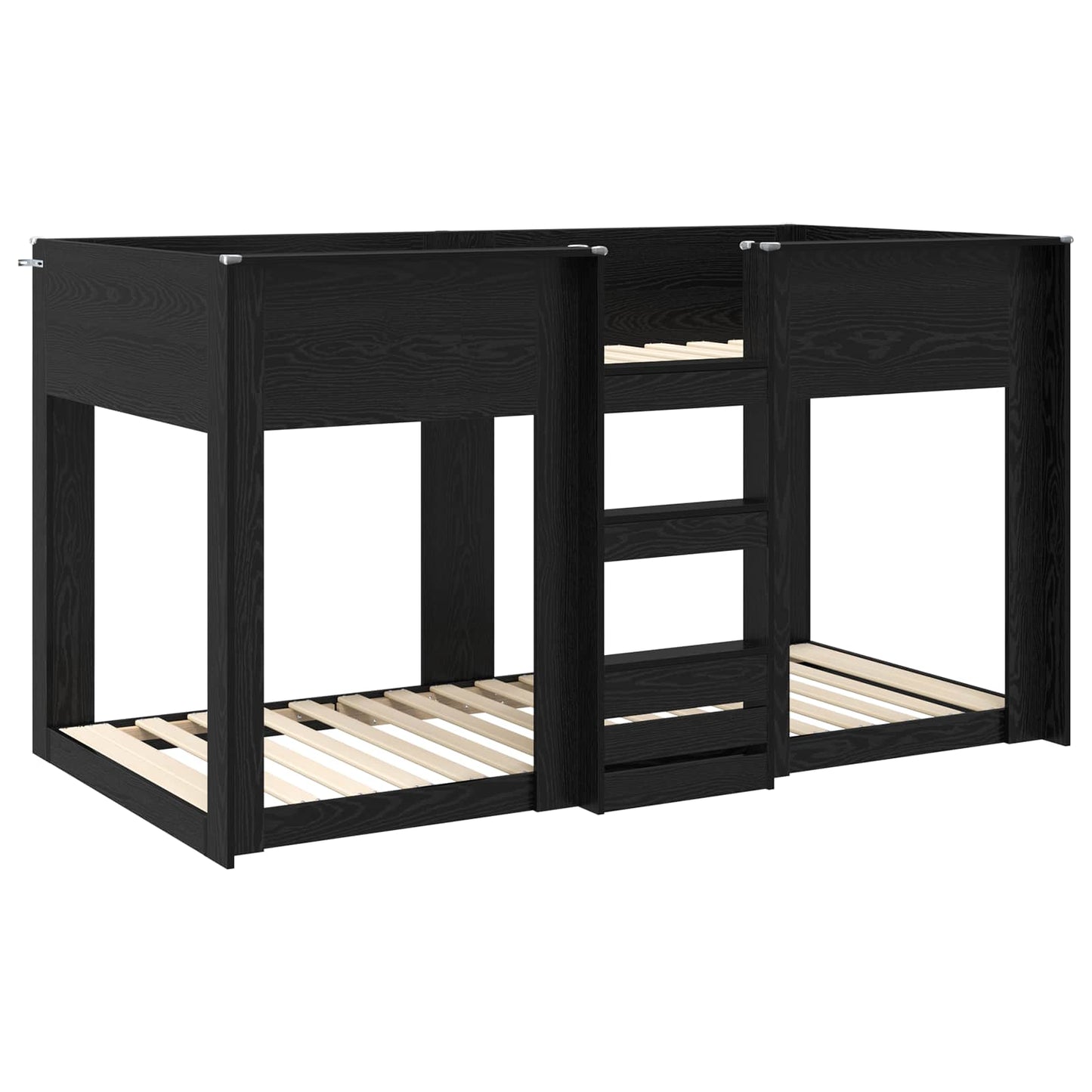 vidaXL Κρεβάτι Κουκέτα για Παιδιά Μαύρη Οξυά 75 x 190 cm