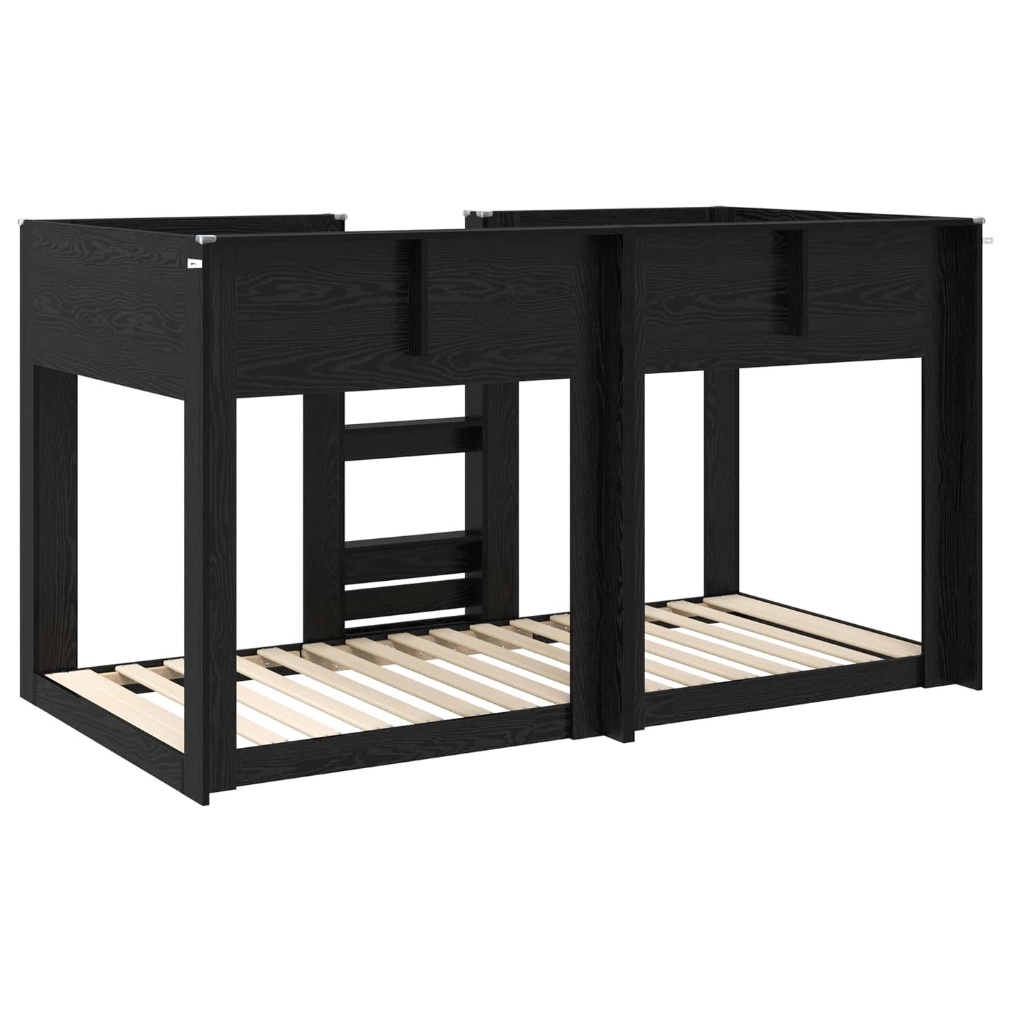 vidaXL Κρεβάτι Κουκέτα για Παιδιά Μαύρη Οξυά 75 x 190 cm