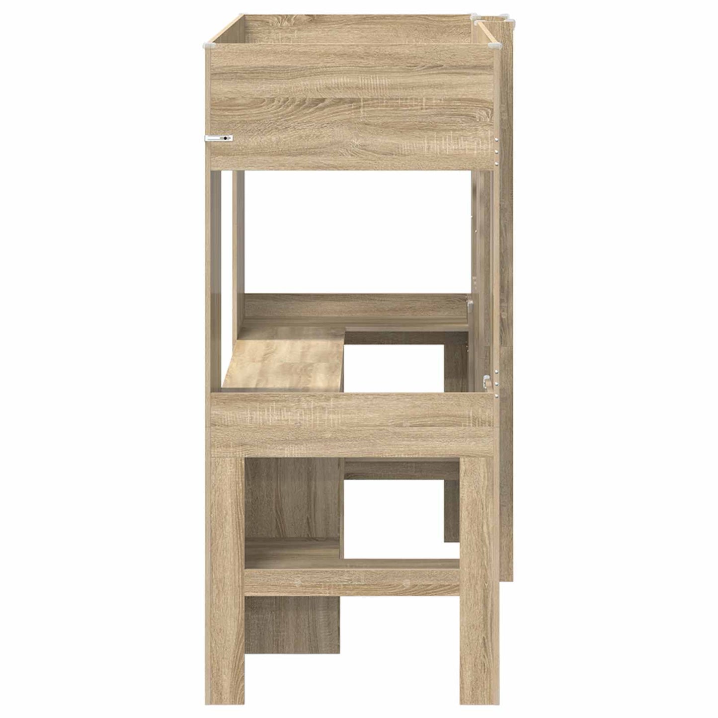 vidaXL Σκελετός κουκέτας με γραφείο Δρύς Sonoma 75 x 190 cm