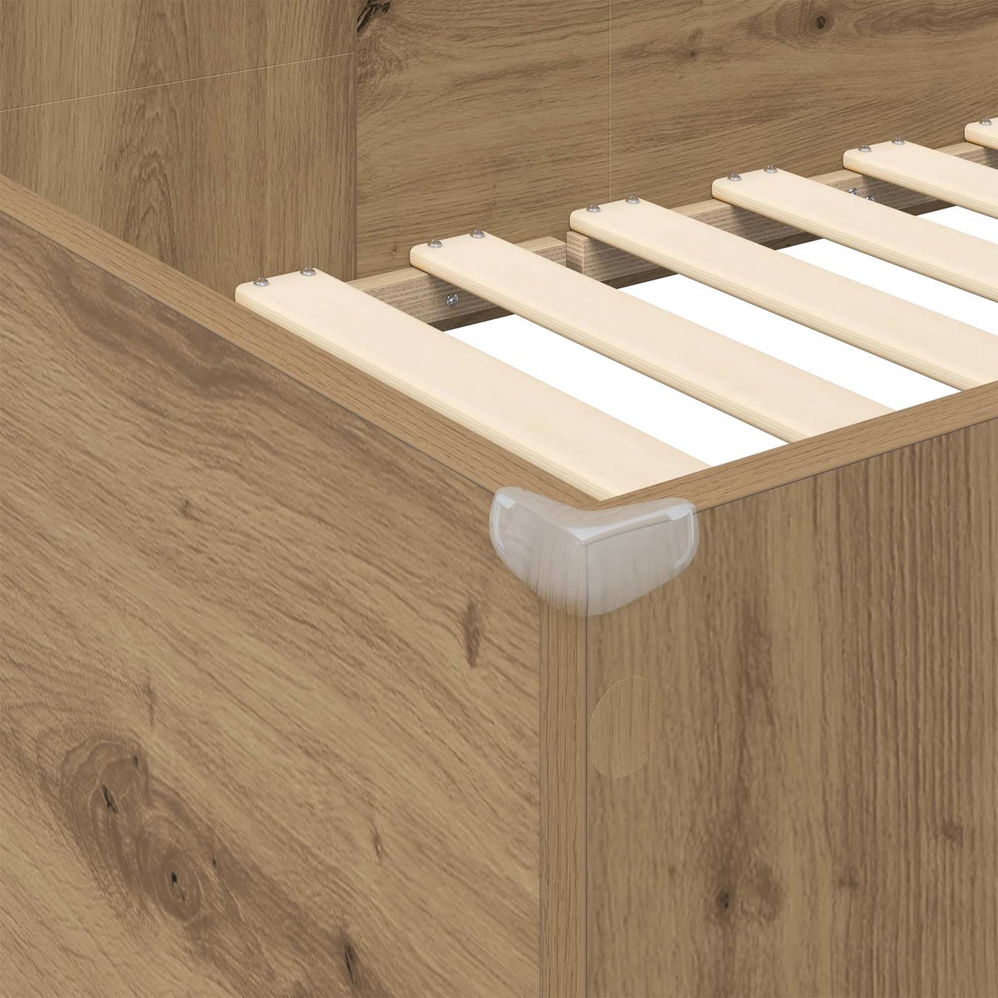 vidaXL Σκελετός κουκέτας με γραφείο με ράφι Artisan Oak 75 x 190 cm