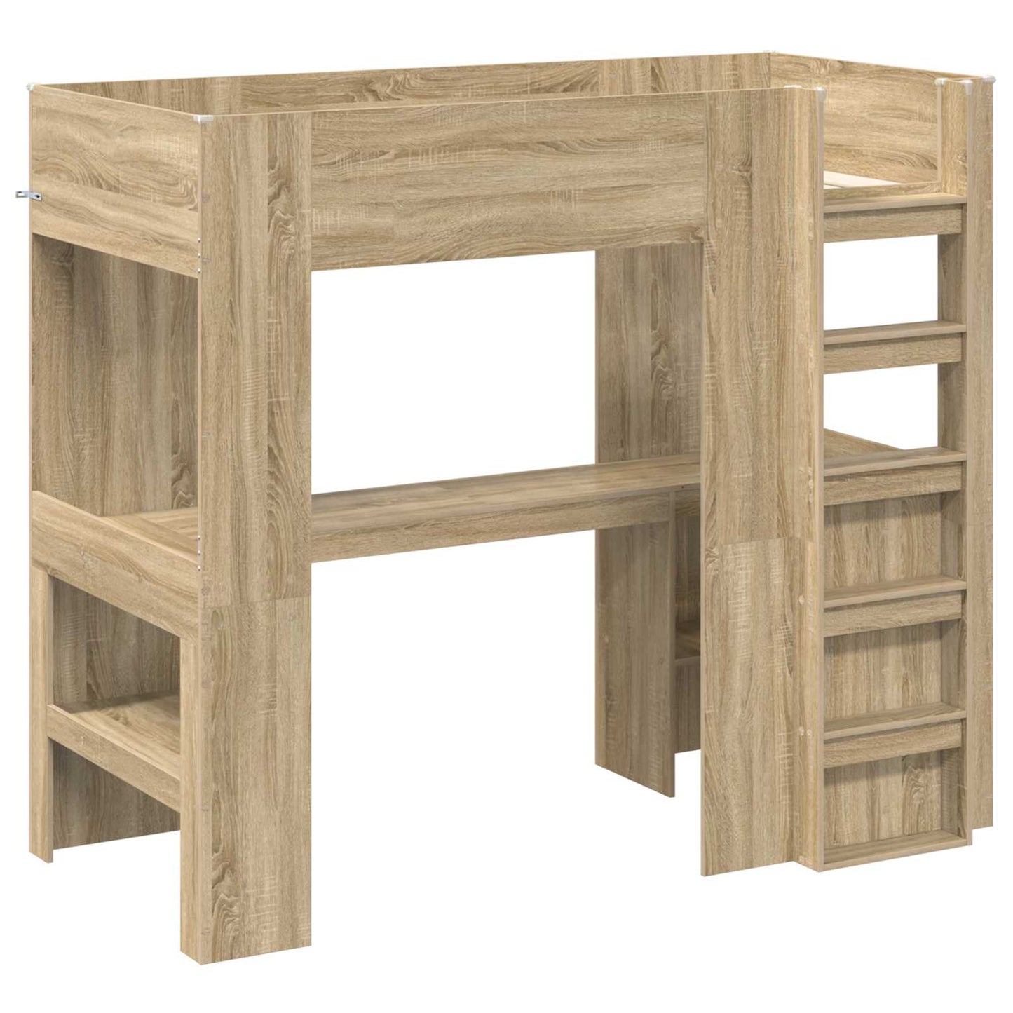 vidaXL Σκελετός κουκέτας με γραφείο Δρύς Sonoma 90 x 190 cm