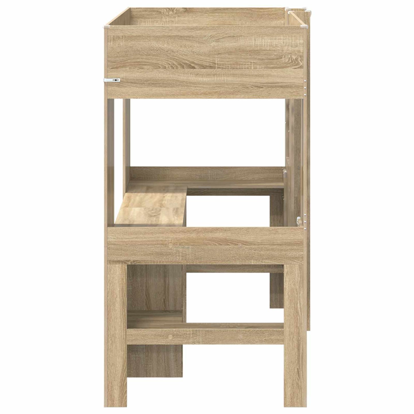 vidaXL Σκελετός κουκέτας με γραφείο Δρύς Sonoma 100 x 200 cm
