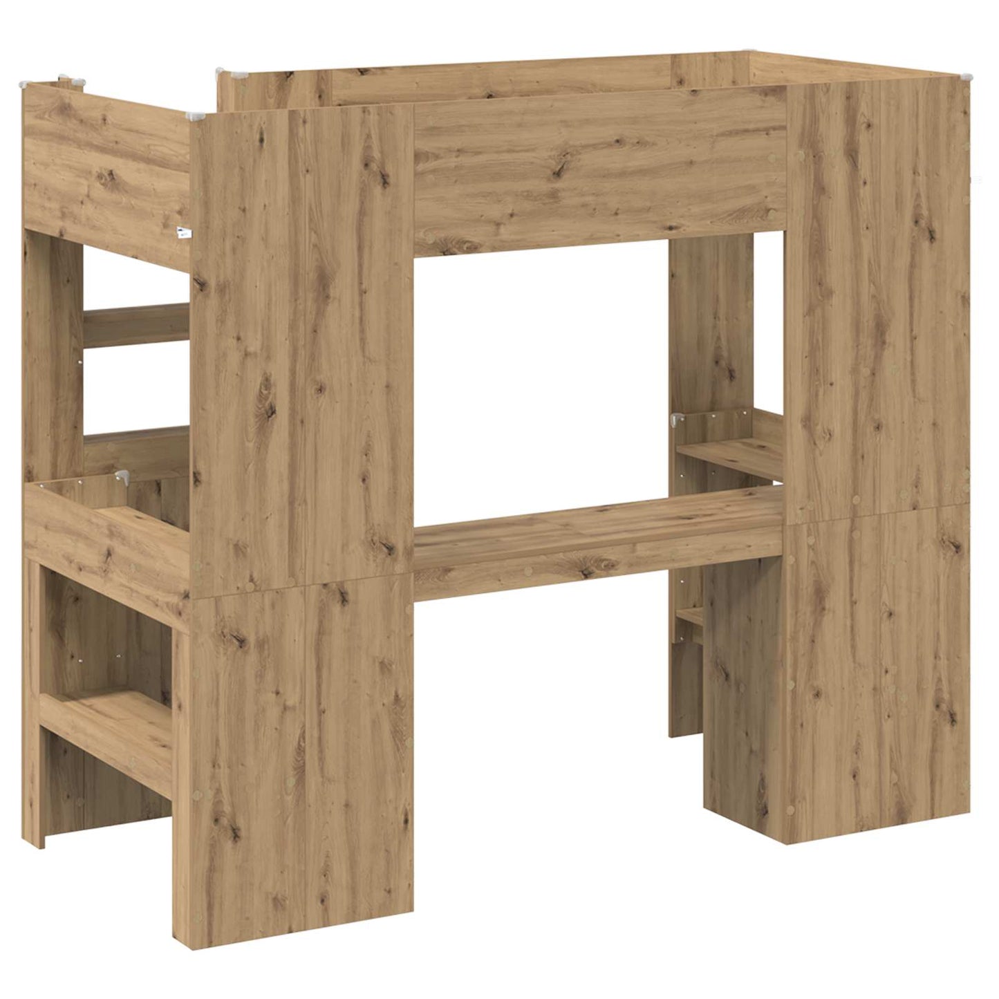 vidaXL Σκελετός κουκέτας με γραφείο με ράφι Artisan Oak 100 x 200 cm