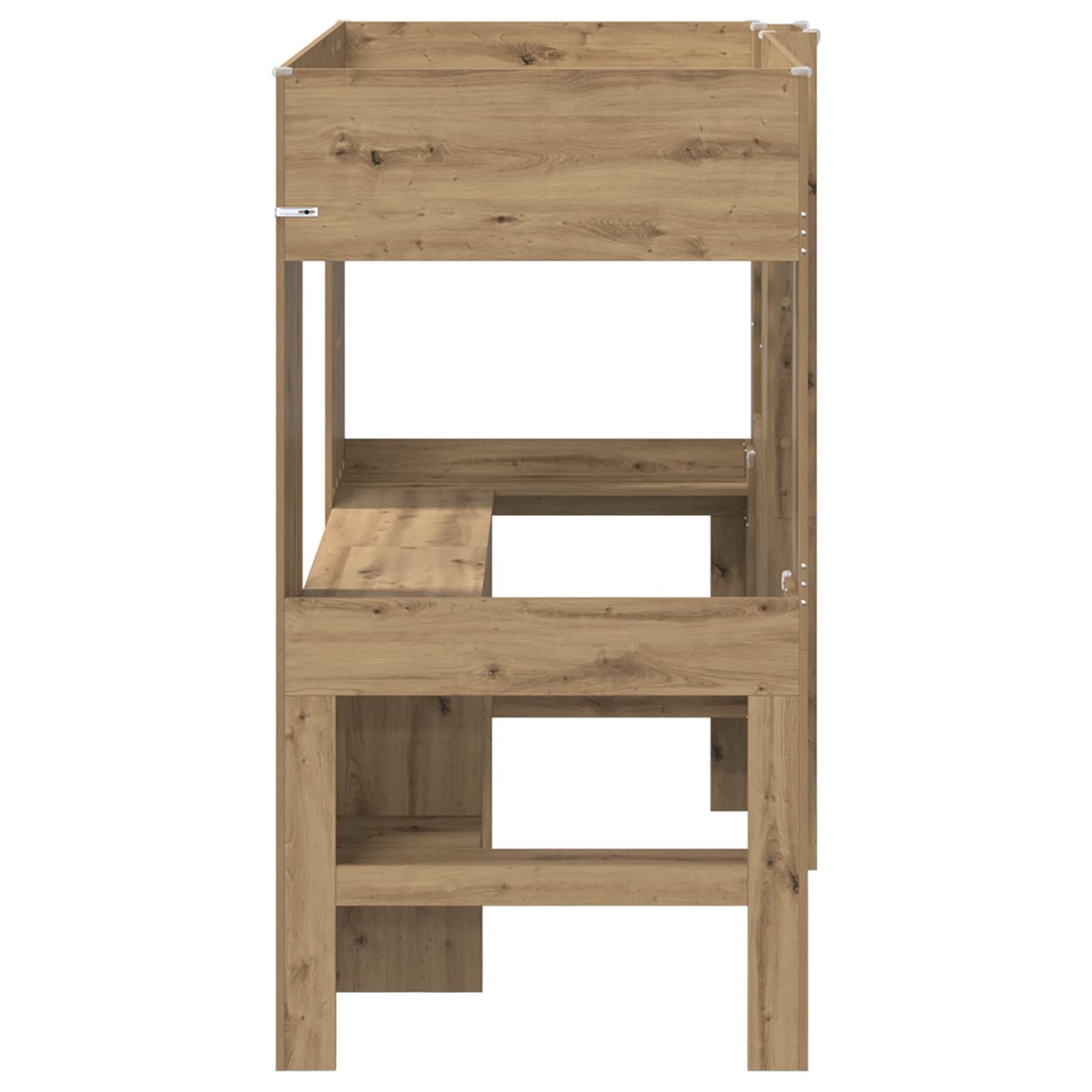 vidaXL Σκελετός κουκέτας με γραφείο με ράφι Artisan Oak 100 x 200 cm