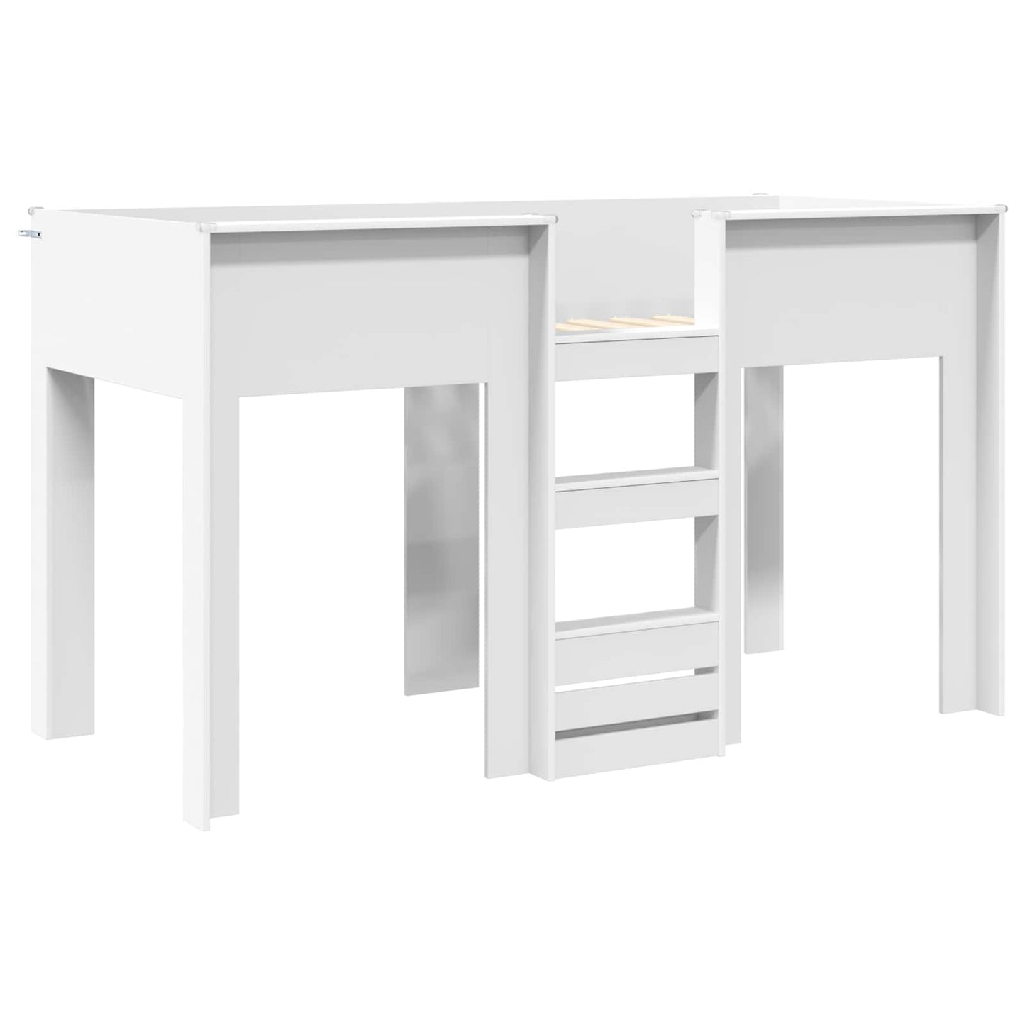 vidaXL Κρεβάτι Κουκέτα για Παιδιά Λευκό 75 x 190 cm Επεξεργασμένο ξύλο
