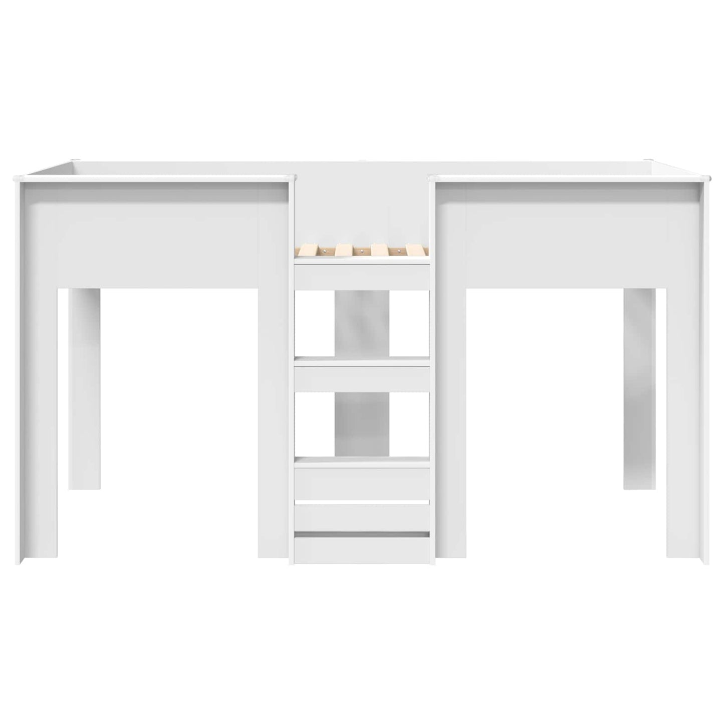 vidaXL Κρεβάτι Κουκέτα για Παιδιά Λευκό 75 x 190 cm Επεξεργασμένο ξύλο