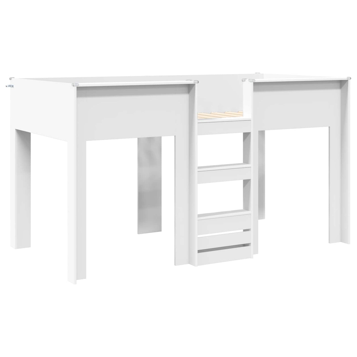 vidaXL Κρεβάτι Κουκέτα για Παιδιά Λευκό 90 x 190 cm Επεξεργασμένο ξύλο