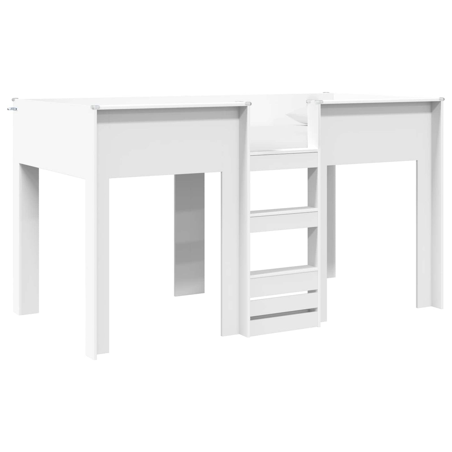 vidaXL Κρεβάτι Κουκέτα για Παιδιά Λευκό 90 x 200 cm Επεξεργασμένο ξύλο