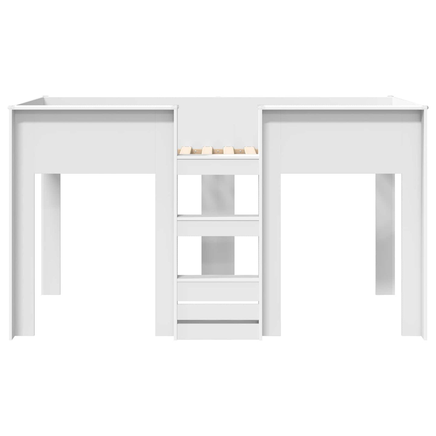 vidaXL Κρεβάτι Κουκέτα για Παιδιά Λευκό 90 x 200 cm Επεξεργασμένο ξύλο