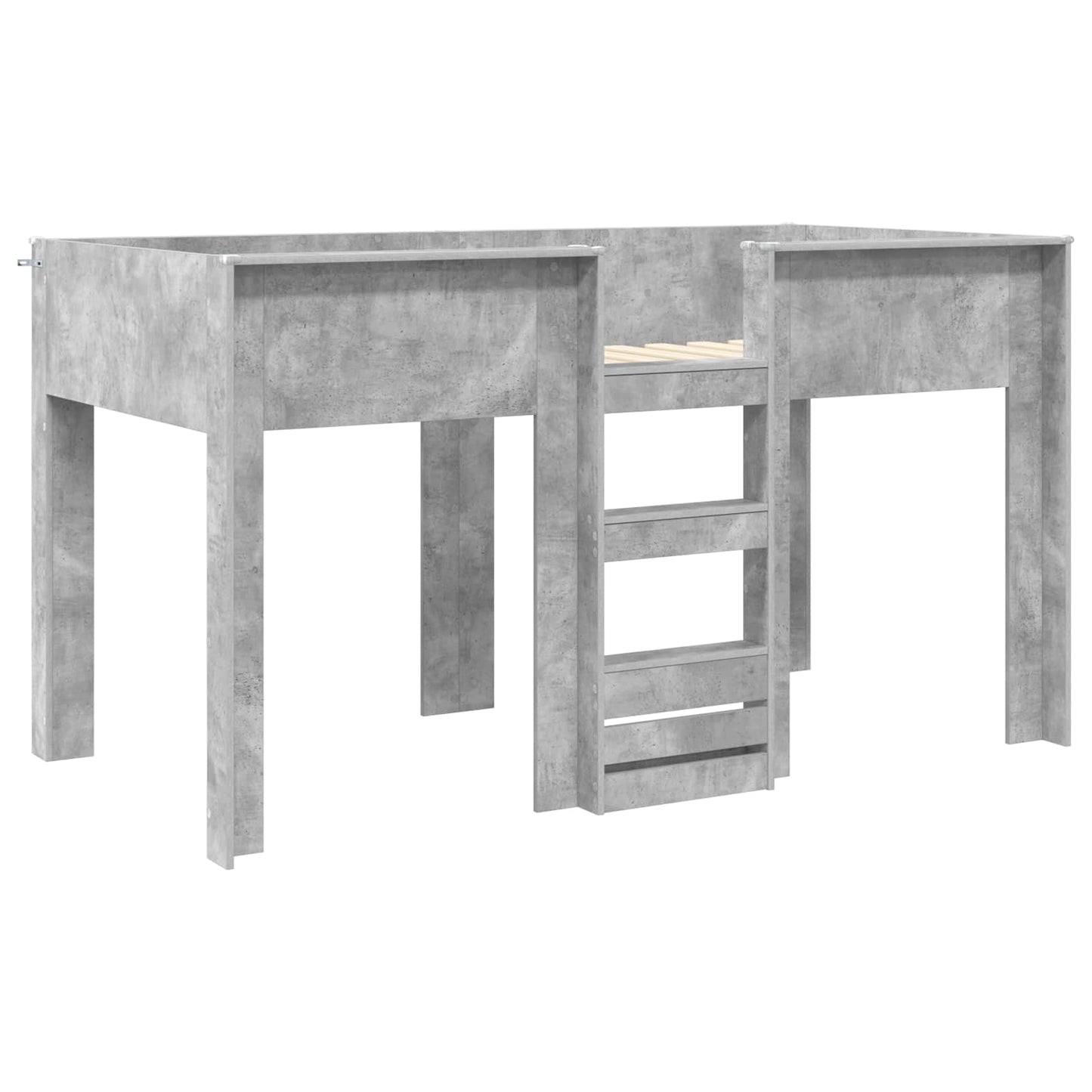 vidaXL Κρεβάτι Κουκέτα για Παιδιά Σκυρόδεμα Γκρι 100 x 200 cm