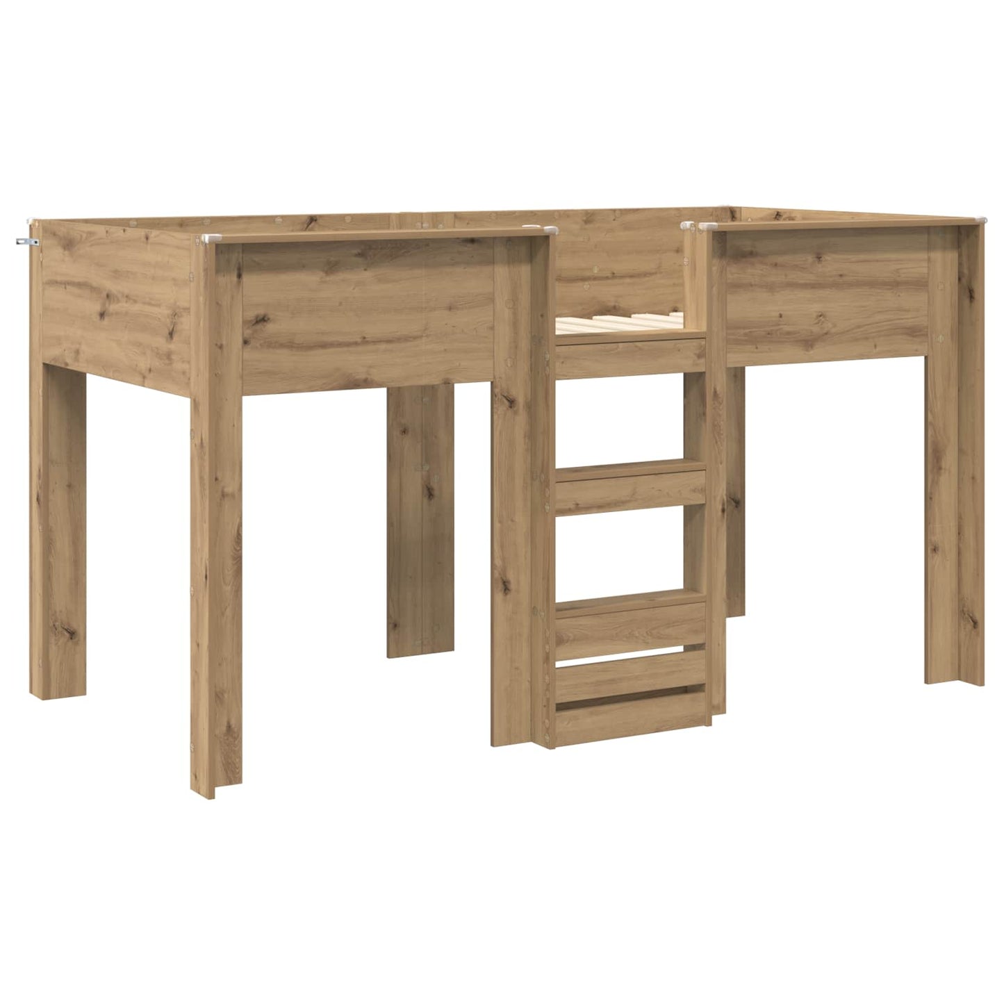 vidaXL Κρεβάτι Κουκέτα για Παιδιά με στρώμα Artisan Oak 100 x 200 cm