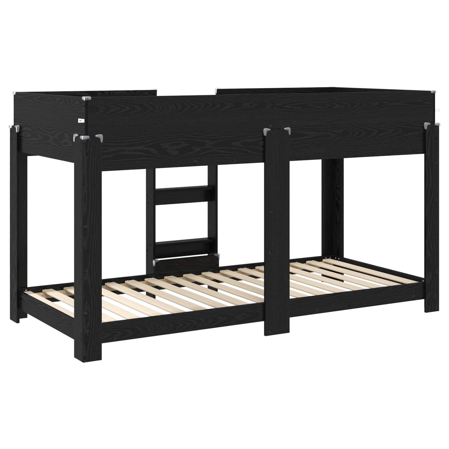 vidaXL Κρεβάτι Κουκέτα για Παιδιά Μαύρη Οξυά 100 x 200 cm