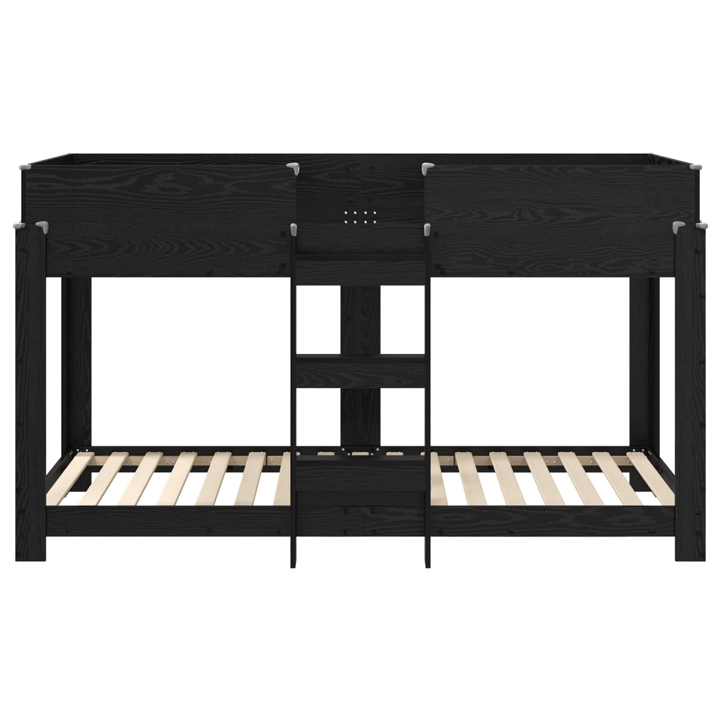 vidaXL Κρεβάτι Κουκέτα για Παιδιά Μαύρη Οξυά 100 x 200 cm