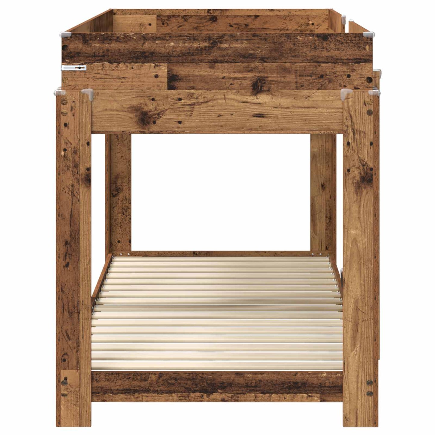 vidaXL Κρεβάτι Κουκέτα για Παιδιά Παλιό ξύλο 90 x 200 cm